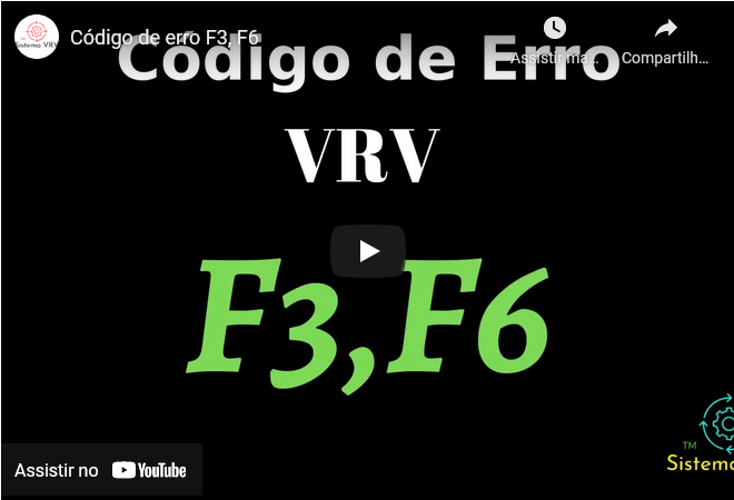 Read more about the article Código de Erro VRF F3, F6